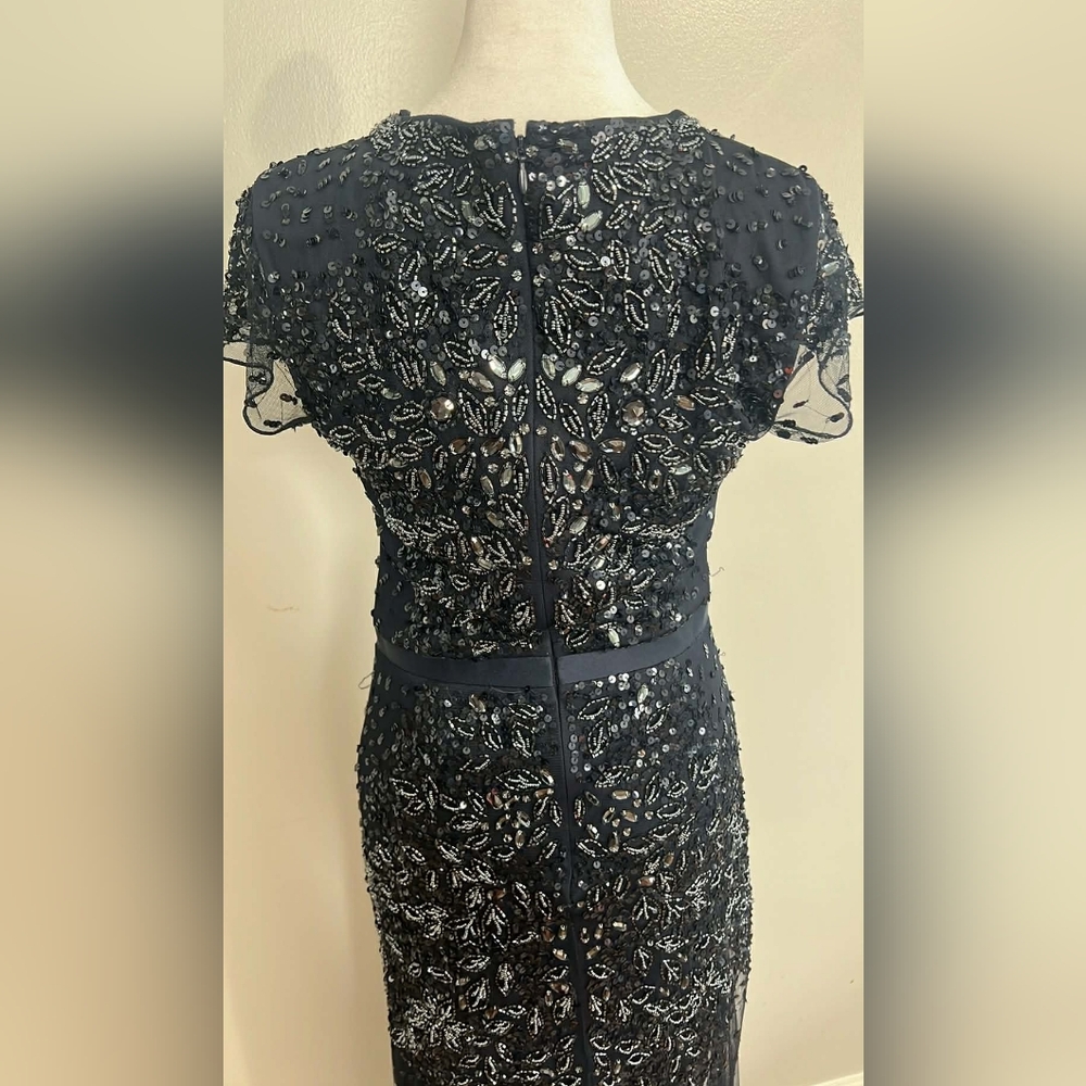 Adrianna Papell Midnight Blue Sequin Dress - Picture 4 of 13